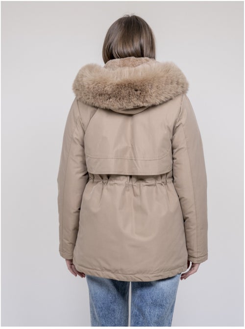 Parka con cappuccio e finta pelliccia USMAR - Kiabi