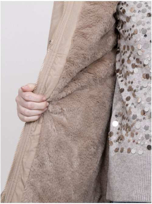 Parka con cappuccio e finta pelliccia USMAR - Kiabi