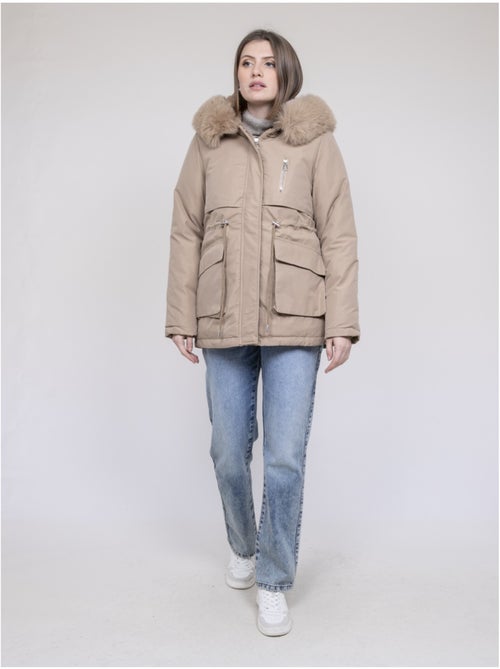 Parka con cappuccio e finta pelliccia USMAR - Kiabi