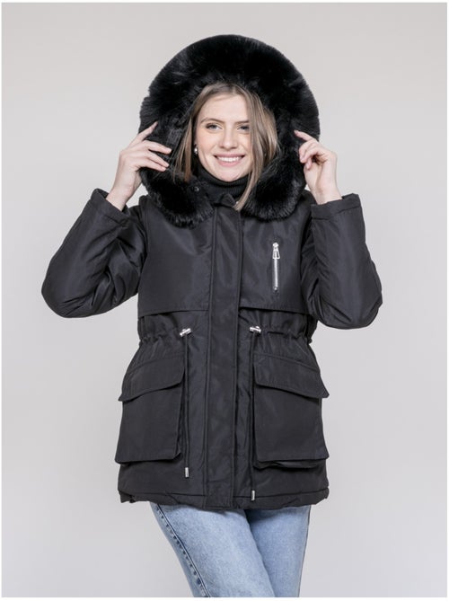 Parka con cappuccio e finta pelliccia USMAR - Kiabi