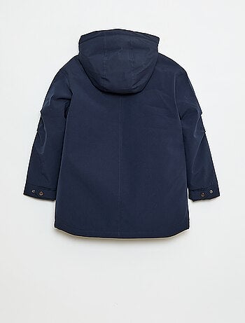 Parka con cappuccio e fodera effetto montone