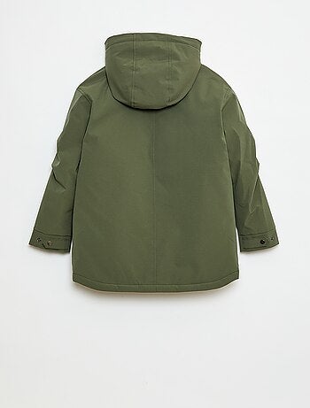 Parka con cappuccio e fodera effetto montone