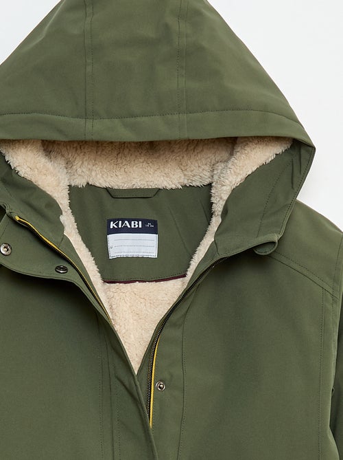 Parka con cappuccio e fodera effetto montone - Kiabi