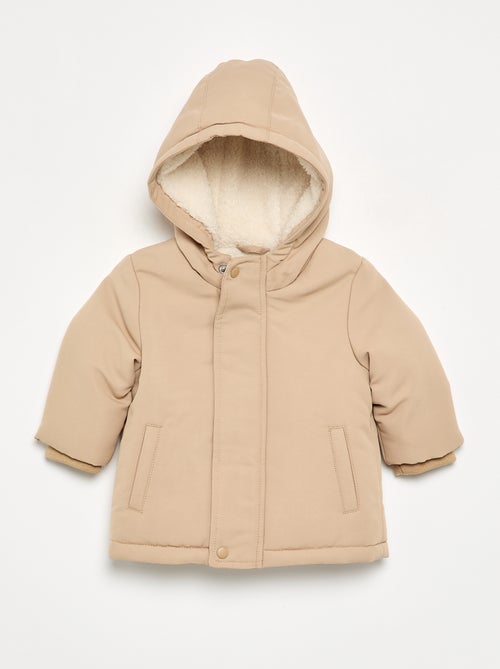 Parka con cappuccio e interno effetto montone - Kiabi