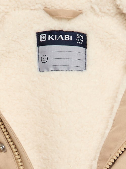 Parka con cappuccio e interno effetto montone - Kiabi