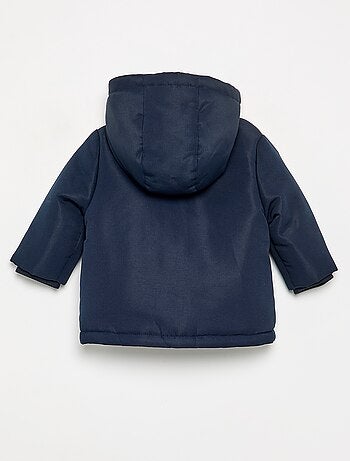 Parka con cappuccio e interno effetto montone