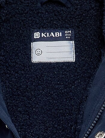 Parka con cappuccio e interno effetto montone