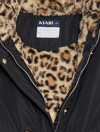 Parka con cappuccio foderato in ecopelliccia