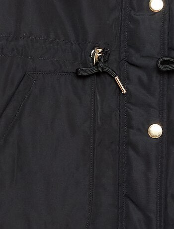 Parka con cappuccio foderato in ecopelliccia