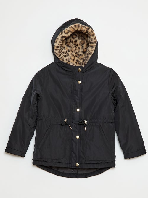 Parka con cappuccio foderato in ecopelliccia - Kiabi