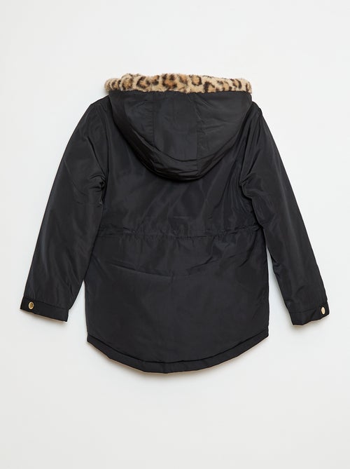 Parka con cappuccio foderato in ecopelliccia - Kiabi
