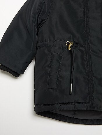 Parka con cappuccio foderato in pelliccia sintetica