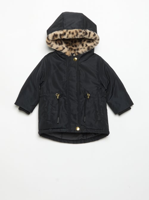 Parka con cappuccio foderato in pelliccia sintetica - Kiabi