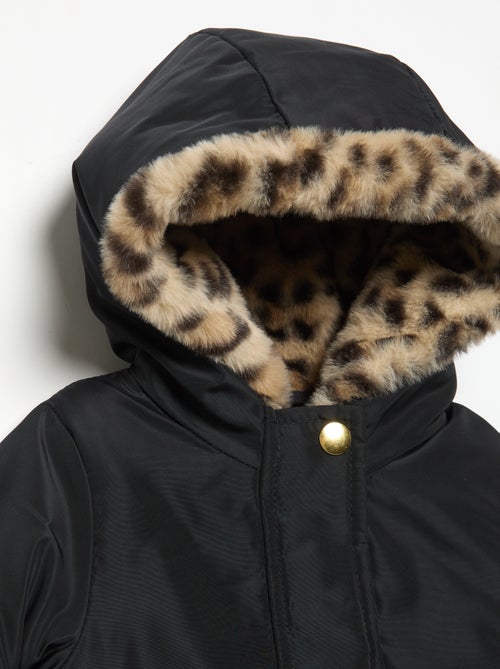 Parka con cappuccio foderato in pelliccia sintetica - Kiabi