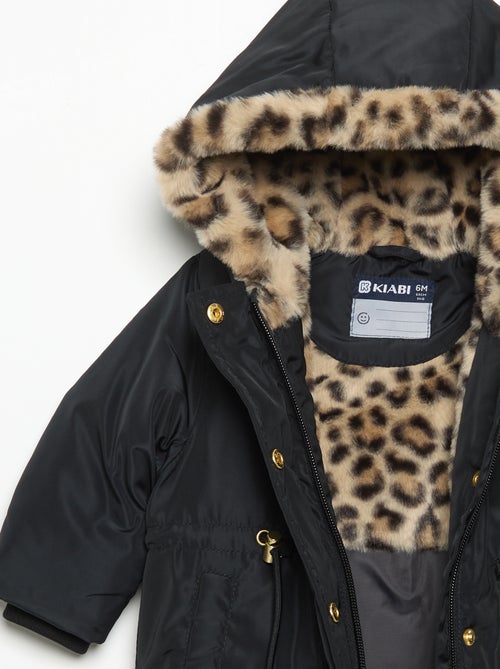 Parka con cappuccio foderato in pelliccia sintetica - Kiabi