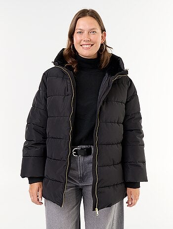 Parka con cappuccio foderato in pelliccia sintetica