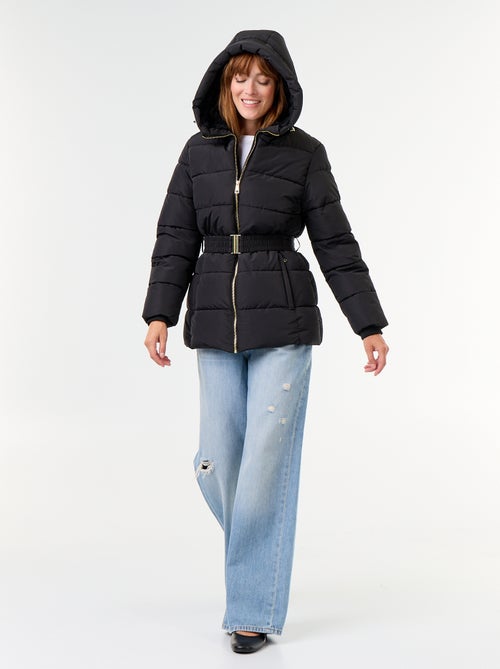 Parka con cappuccio foderato in pelliccia sintetica - Kiabi Parka con cappuccio foderato in pelliccia sintetica - Kiabi
