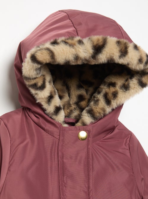 Parka con cappuccio foderato in pelliccia sintetica - Kiabi