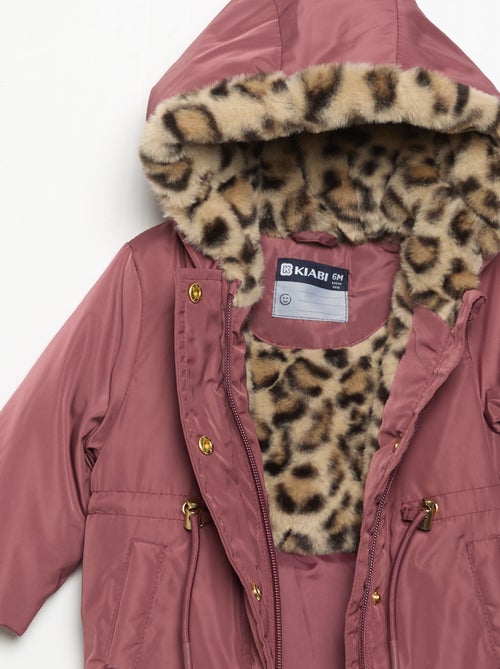 Parka con cappuccio foderato in pelliccia sintetica - Kiabi