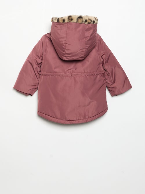 Parka con cappuccio foderato in pelliccia sintetica - Kiabi