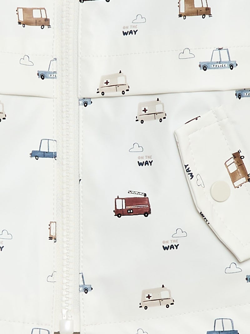 Parka con cappuccio idrorepellente Bianco - Kiabi