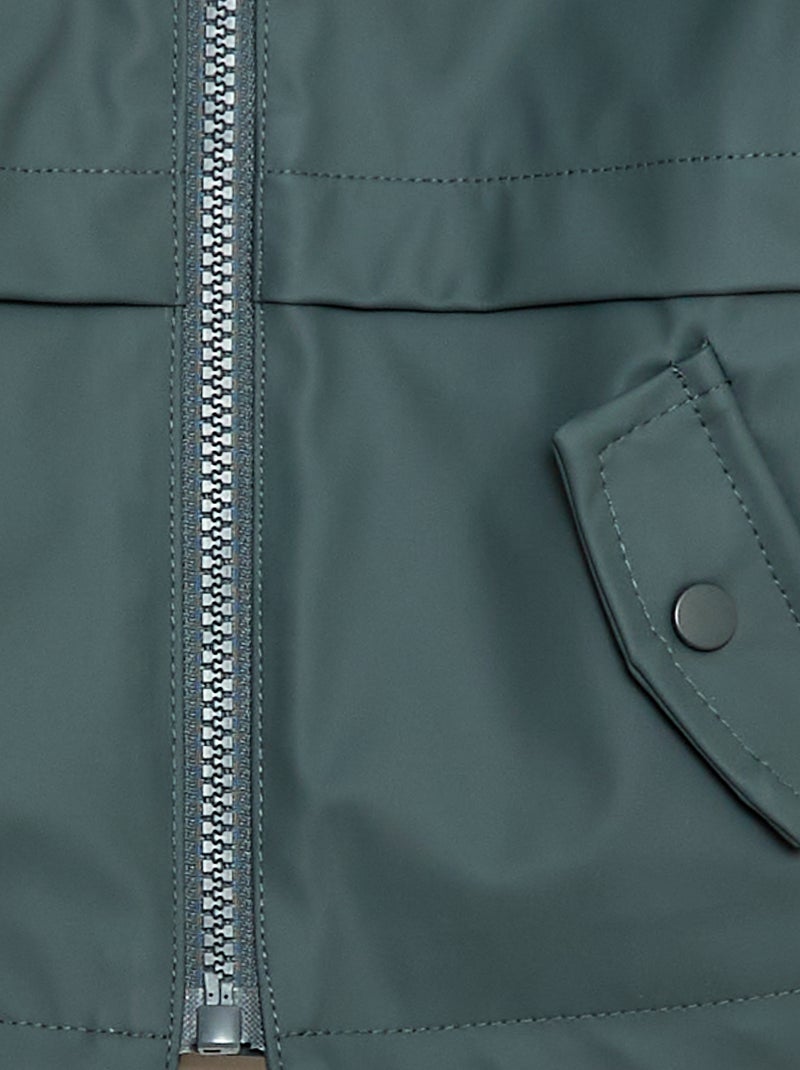 Parka con cappuccio idrorepellente Kaki - Kiabi