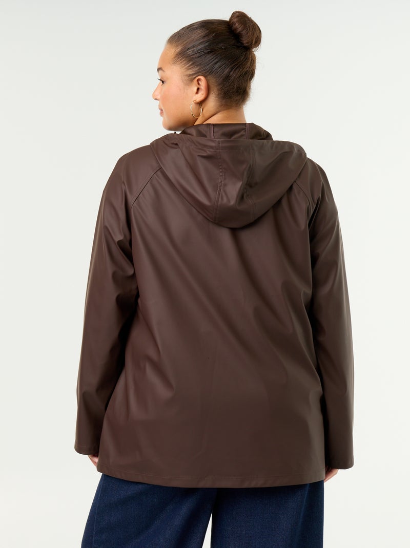 Parka con cappuccio idrorepellente Marrone - Kiabi