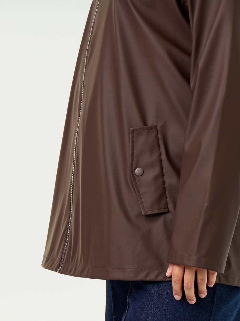 Parka con cappuccio idrorepellente Marrone - Kiabi