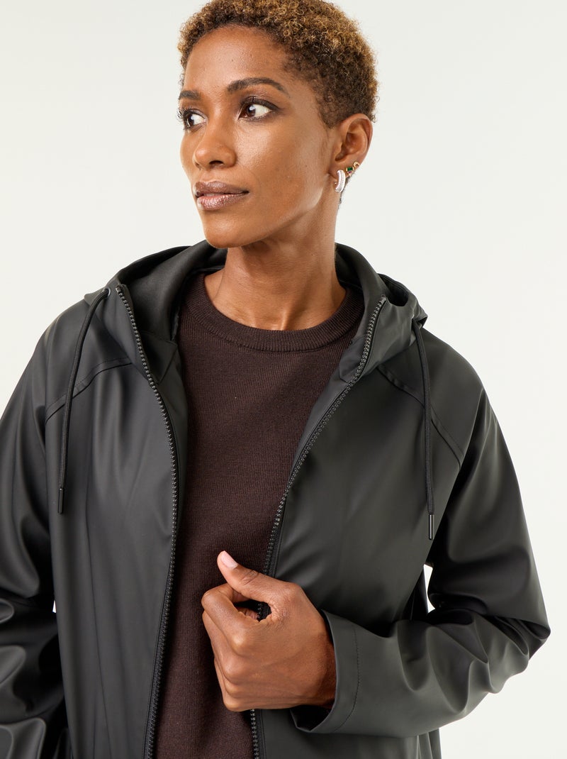 Parka con cappuccio idrorepellente Nero - Kiabi