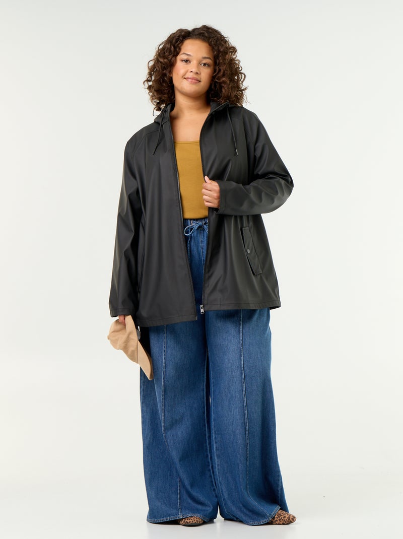 Parka con cappuccio idrorepellente Nero - Kiabi