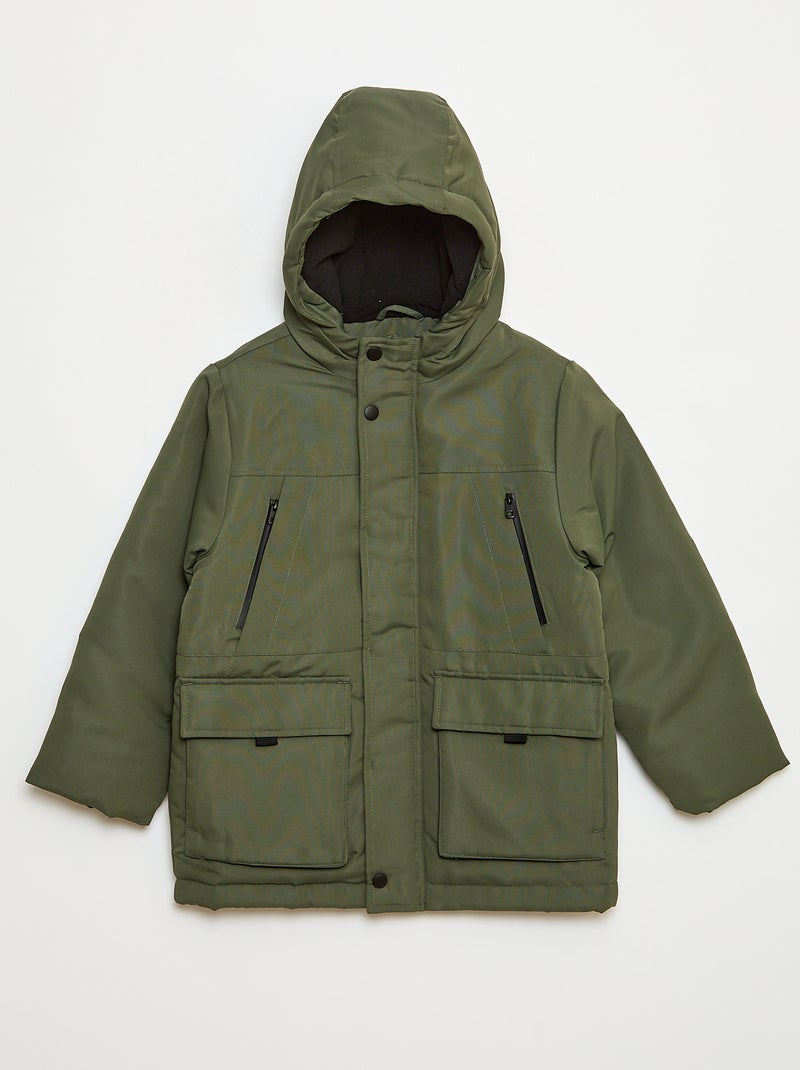 Parka con cappuccio idrorepellente Verde Bambino Kiabi