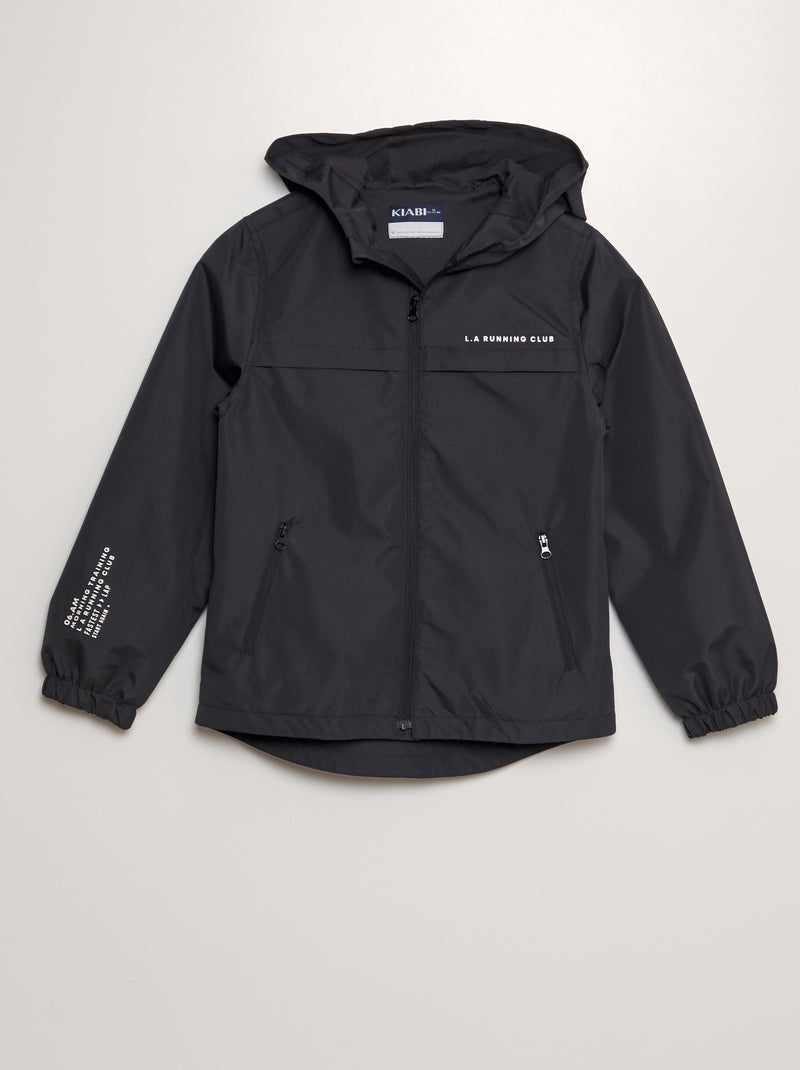 Parka con cappuccio impermeabile NERO - Kiabi