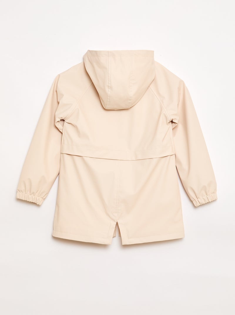 Parka con cappuccio in gomma Beige - Kiabi