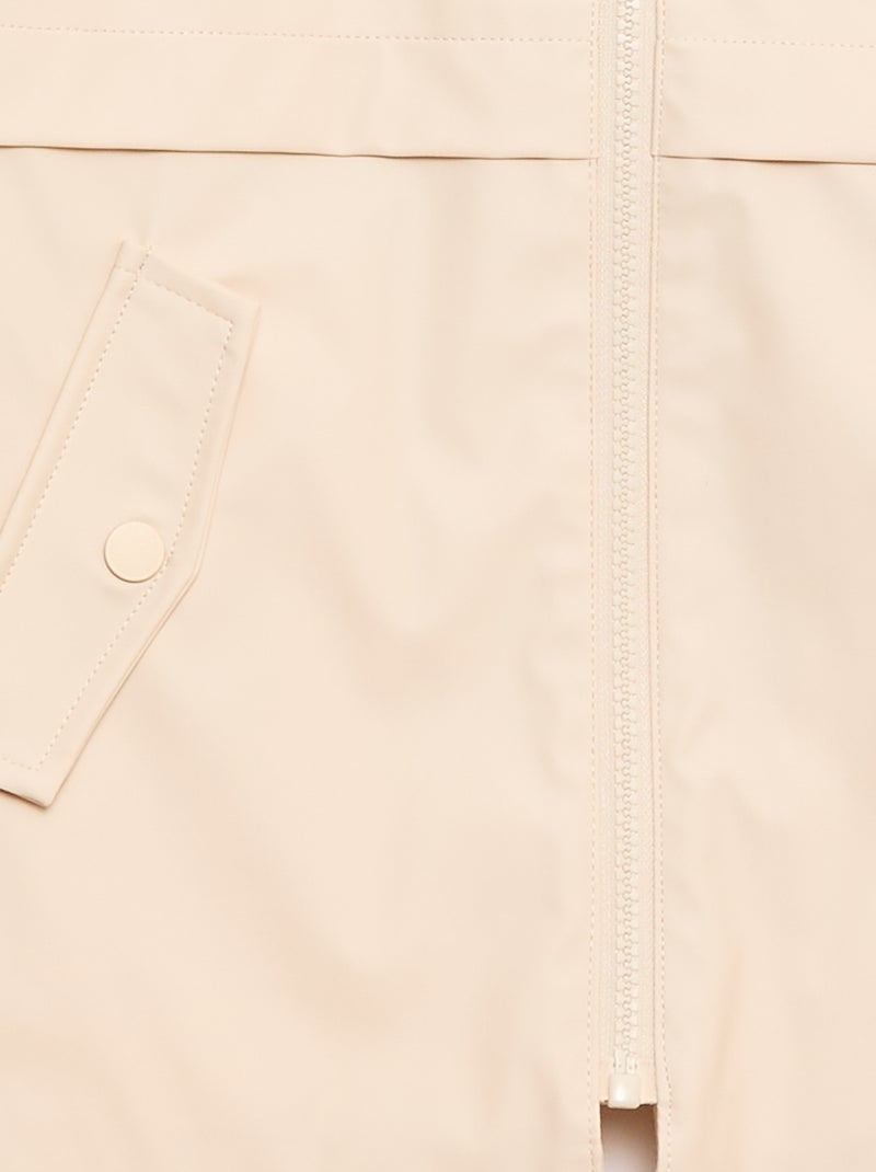 Parka con cappuccio in gomma Beige - Kiabi