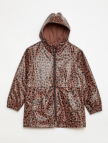 Parka con cappuccio in gomma