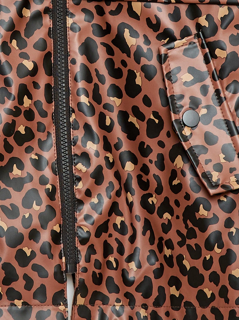 Parka con cappuccio in gomma Marrone - Kiabi