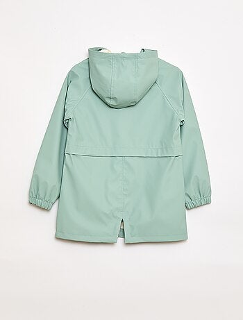 Parka con cappuccio in gomma