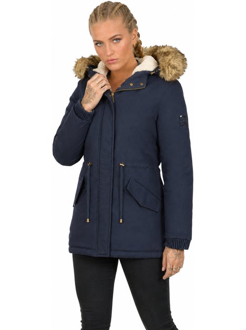 Parka con cappuccio in pelliccia sintetica ampurieak – canadian peak - Kiabi