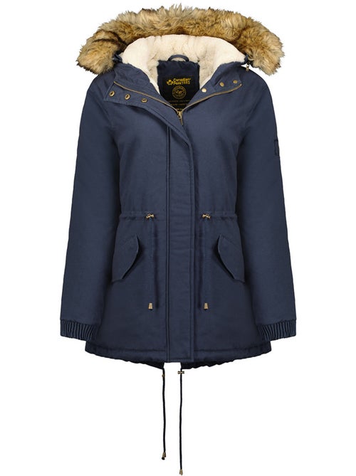 Parka con cappuccio in pelliccia sintetica ampurieak – canadian peak - Kiabi