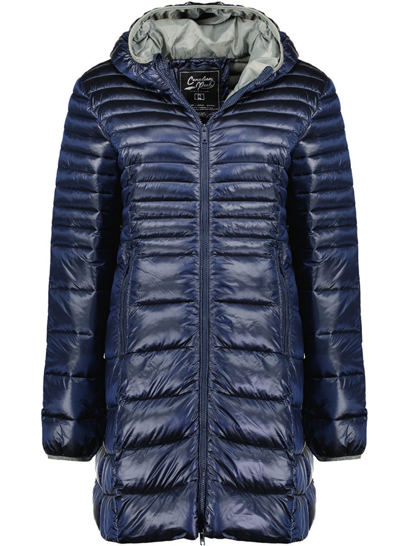 Parka con cappuccio in pelliccia sintetica bodeak – canadian peak Blu marino - Kiabi