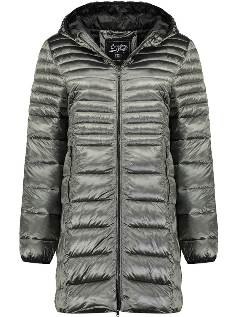 Parka con cappuccio in pelliccia sintetica bodeak – canadian peak Grigio scuro - Kiabi