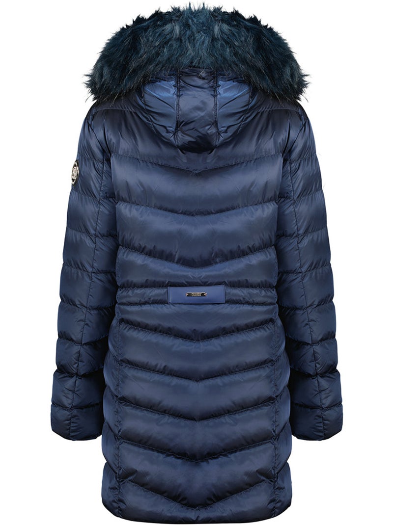 Parka con cappuccio in pelliccia sintetica civileak – canadian peak Blu marino - Kiabi