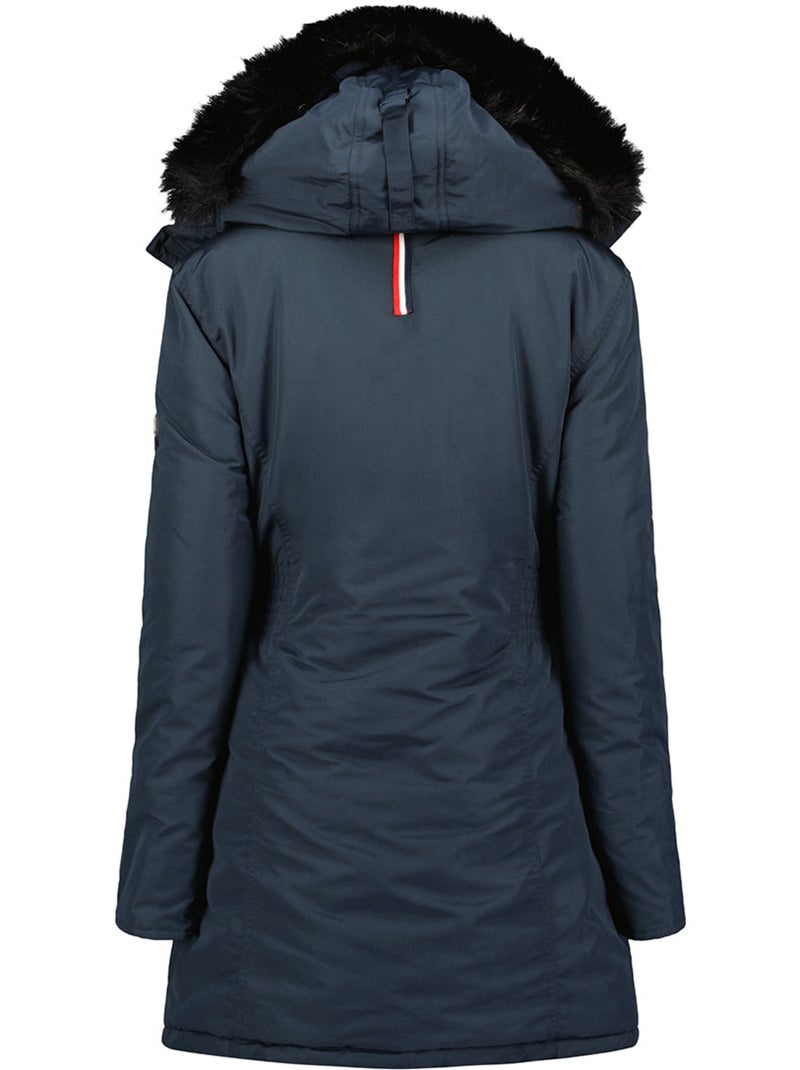 Parka con cappuccio in pelliccia sintetica corteak – canadian peak Blu marino - Kiabi