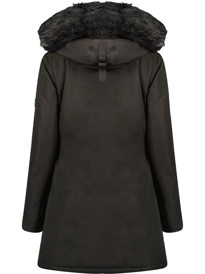 Parka con cappuccio in pelliccia sintetica corteak – canadian peak Nero - Kiabi