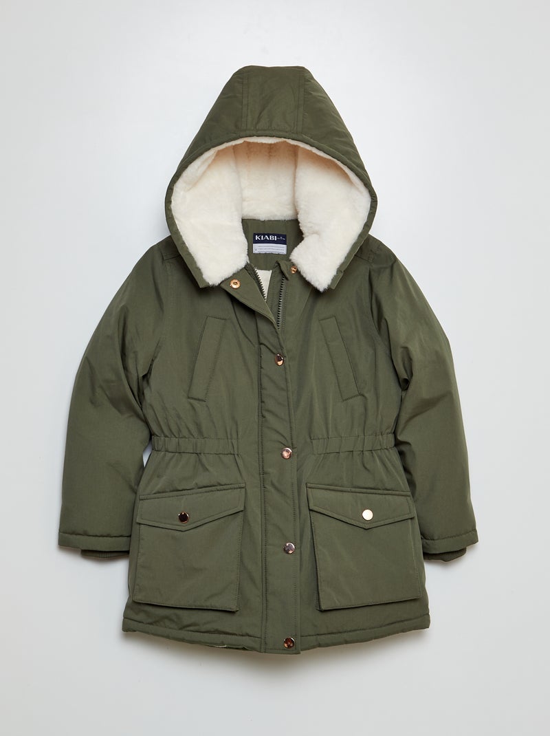 Parka con cappuccio interamente foderato VERDE - Kiabi