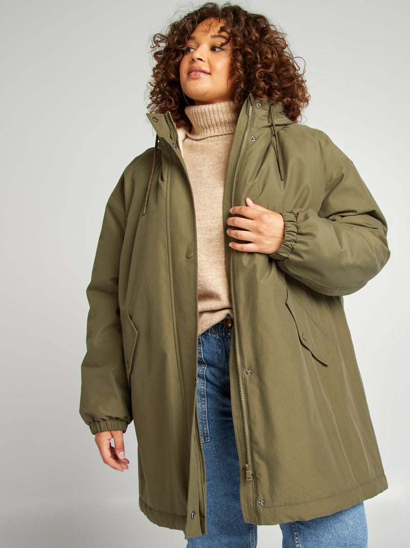 Parka con cappuccio KAKI - Kiabi