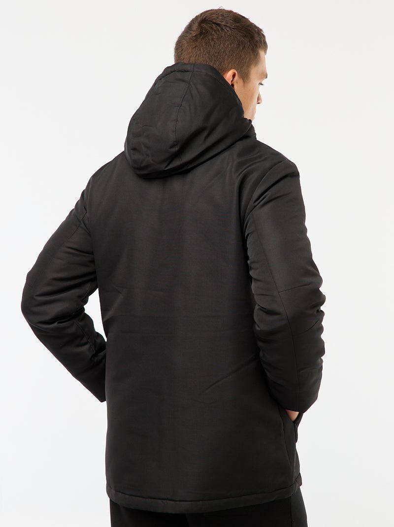 Parka con cappuccio midi Nero - Kiabi