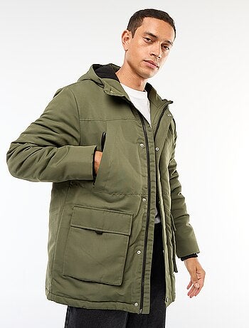 Parka con cappuccio midi