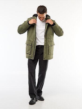 Parka con cappuccio midi