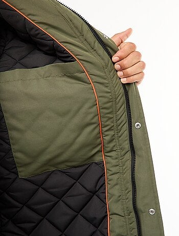 Parka con cappuccio midi